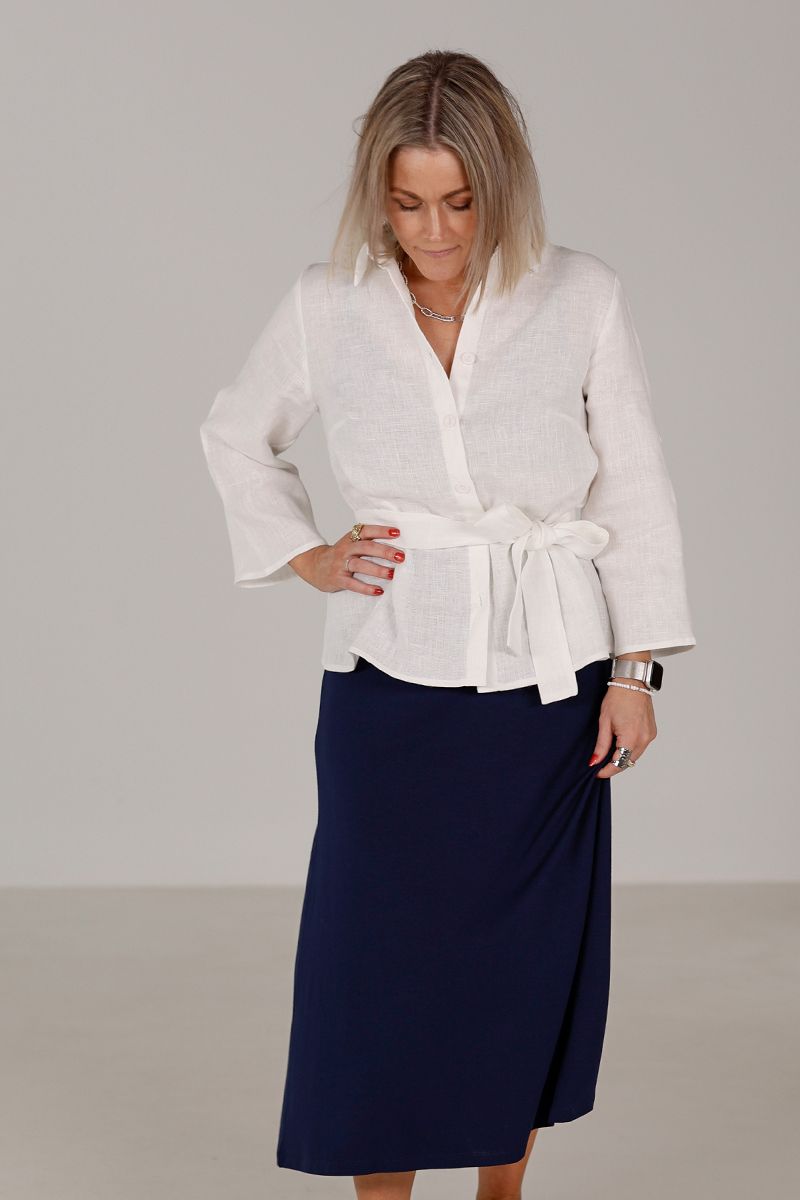 Elisabeth skirt in navyblue viscose