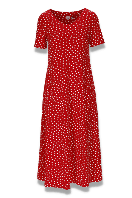 Main Image Ronja red and white heart dress