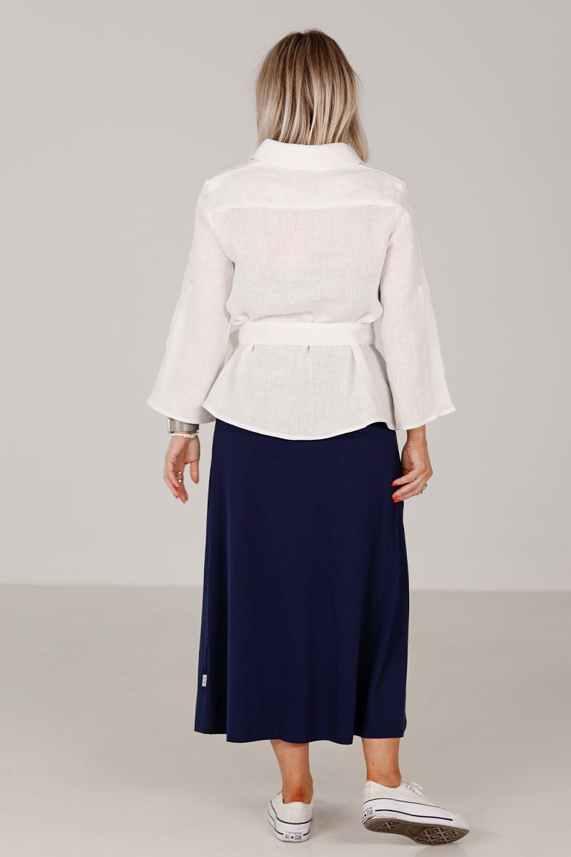 Elisabeth skirt in navyblue viscose