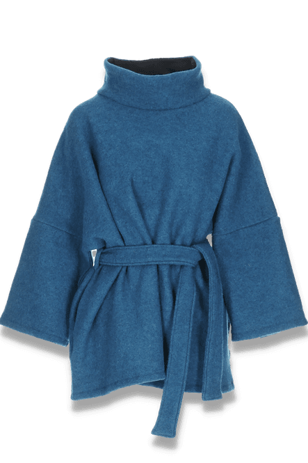 Main Image Hailey wool poncho in blue