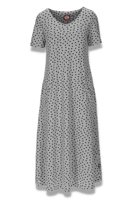 Main Image Ronja grey and black heart dress
