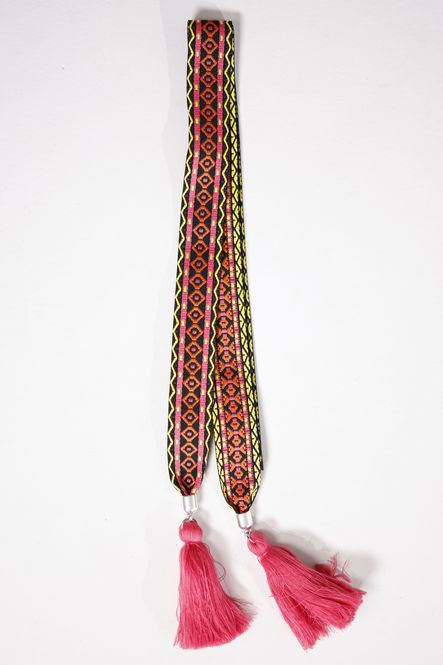 Main Image Belt ribbon black, yellow, fuchsia, orange 3,5 cm