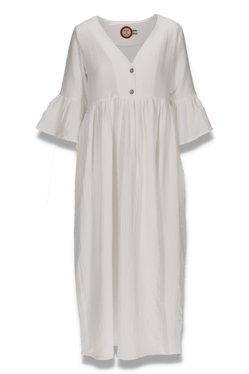 India white boho chic dress