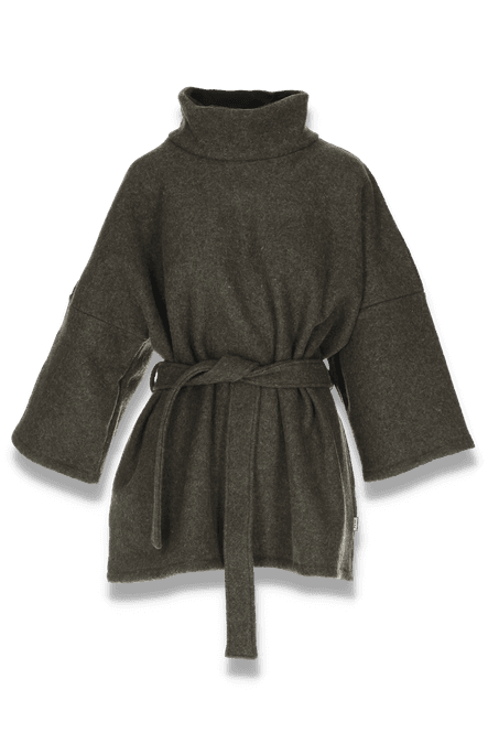 Main Image Hailey wool poncho in dark green