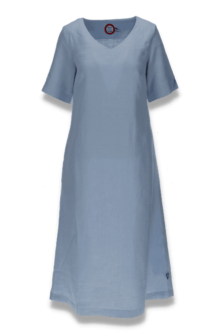Main Image Gyda sky blue linen dress