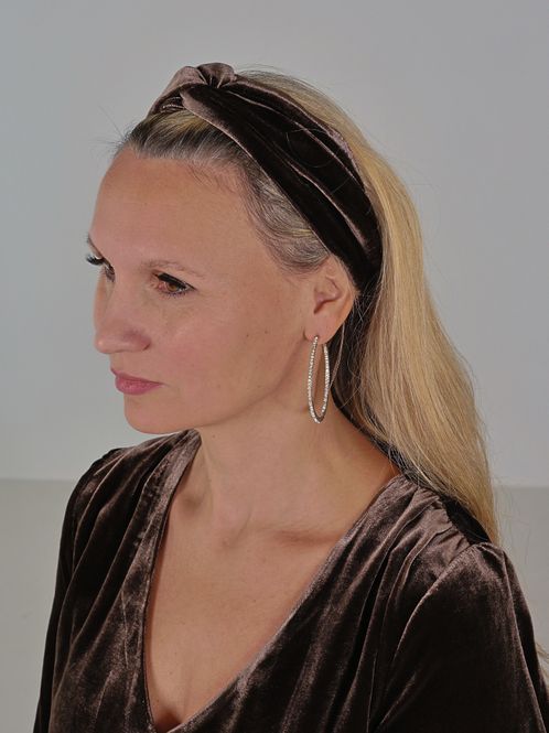 Main Image Berte hairband brown silk velvet 