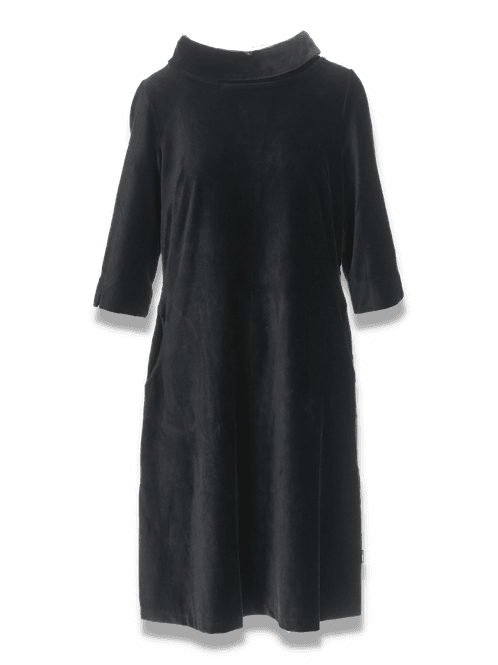 Main Image Sanna black dress in velvet