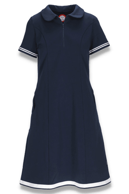 Main Image Eden navy blue and white dress