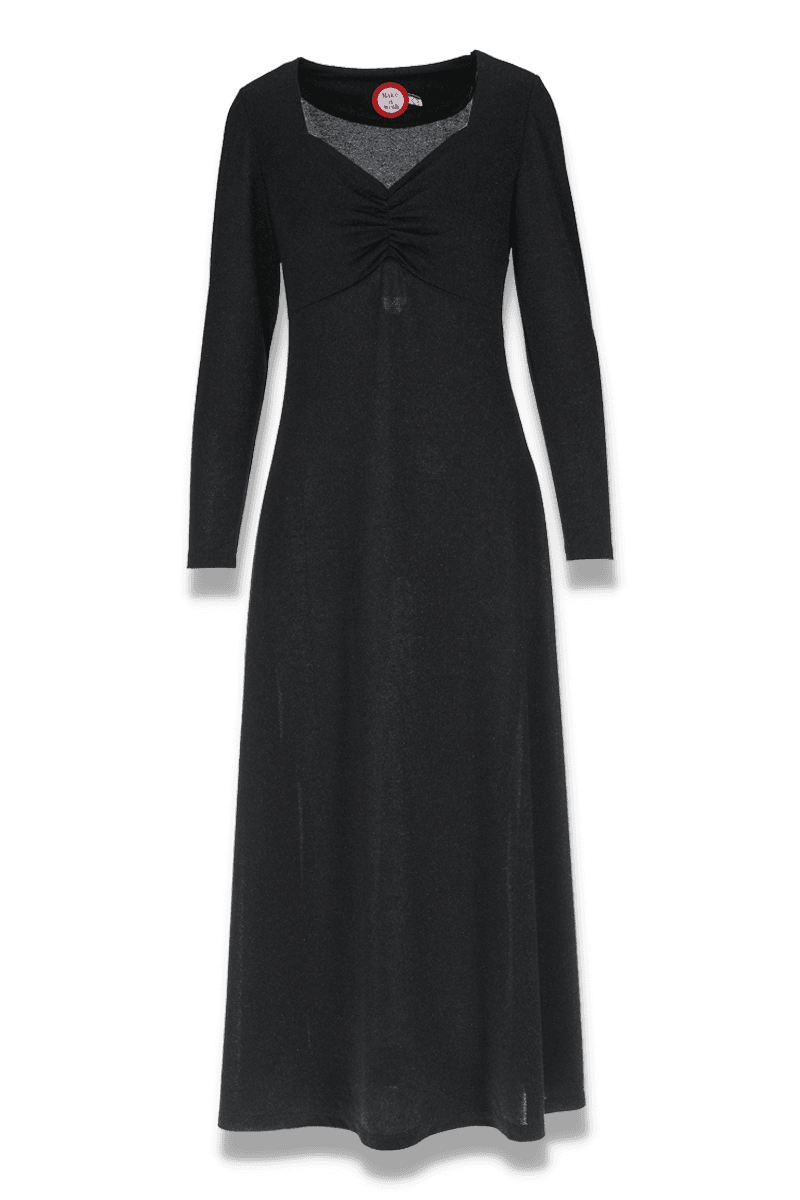 Alex black glitter dress