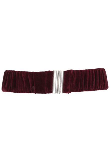 Main Image Bibbi burgundy velvet belt 