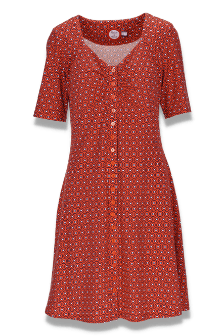 Main Image Eleanor orange and pink patterned dress