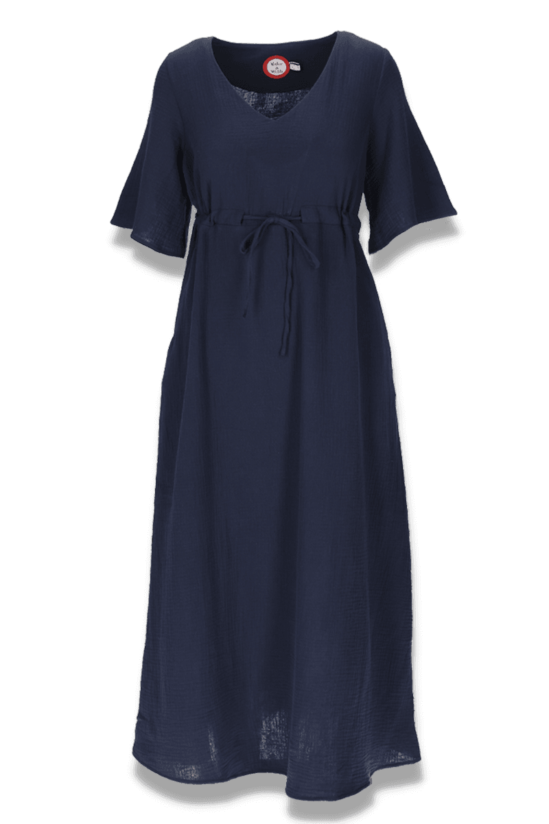 Eira navyblue boho chic dress