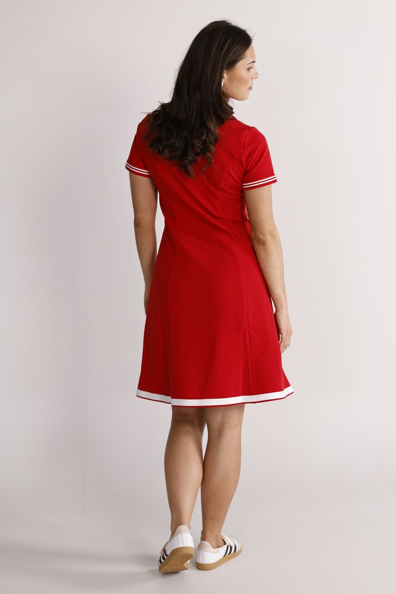 Eden red and white dress