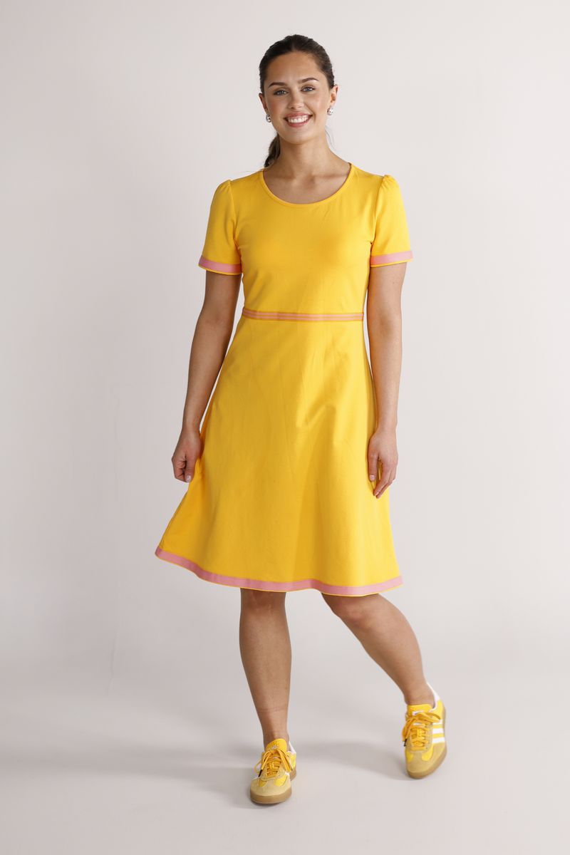 Pauline yellow and pink dress
