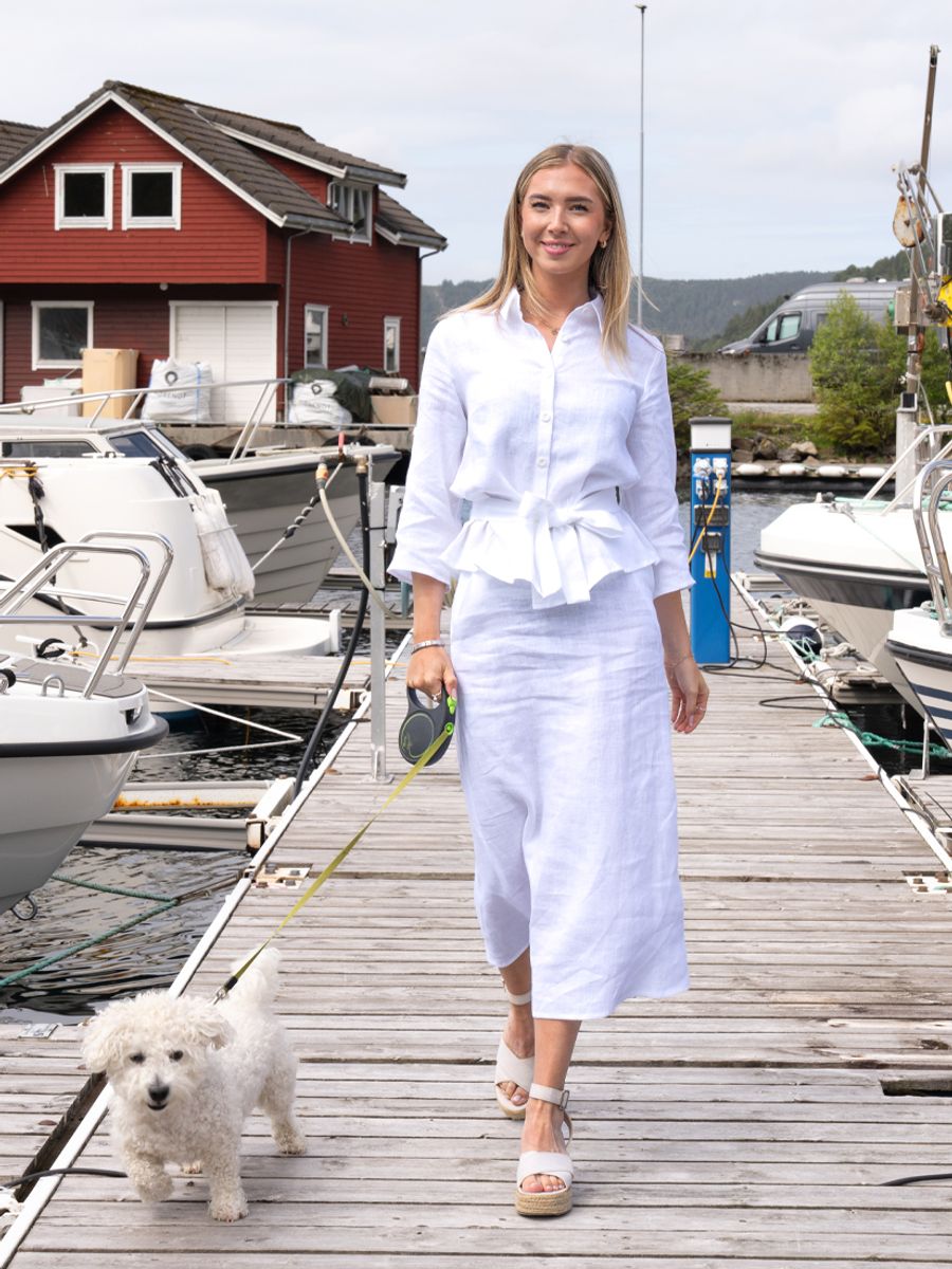 Agata skirt in white linen
