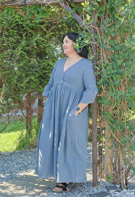 Main Image India jeansblue melange boho chic dress