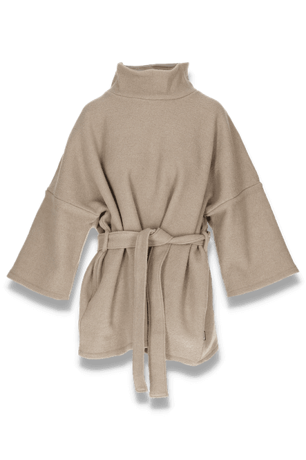 Main Image Hailey wool poncho in cream
